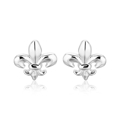 Sterling Silver Fluer De Lis Earrings