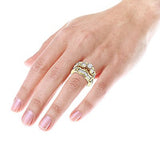 14K Gold 2.51ct Diamond Designer Engagement Ring Set