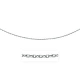3.5mm 14k White Gold Pendant Chain with Textured Links