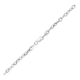 3.5mm 14k White Gold Pendant Chain with Textured Links