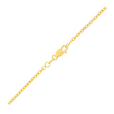 14k Yellow Gold Diamond Cut Cable Link Chain 1.8mm