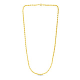 4.0mm 10k Yellow Gold Solid Diamond Cut Rope Chain