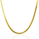 3.0mm 14k Yellow Gold Super Flex Herringbone Chain