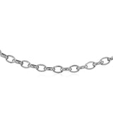 4.6mm 14k White Gold Oval Rolo Bracelet
