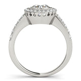 14k White Gold Pave Style Diamond Engagement Ring (1 3/8 cttw)