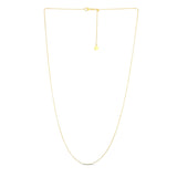 Adjustable Cable Chain in 14k Yellow Gold (1.0mm)