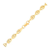 4.7mm 14k Yellow Gold Puffed Mariner Anklet