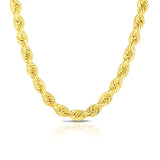 14k Yellow Gold Twisted Rope Link Chain Necklace