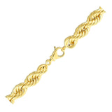 14k Yellow Gold Twisted Rope Link Chain Necklace