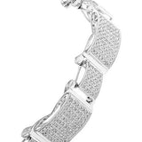 10K Gold Pave Diamond Bracelet 4.60ct