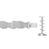 10K Gold Pave Diamond Bracelet 4.60ct