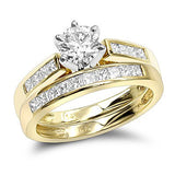 14K Gold 1.07ct Diamond Engagement Ring Set