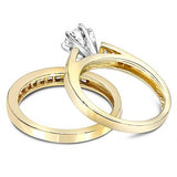 14K Gold 1.07ct Diamond Engagement Ring Set