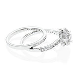 1.18ct 14K Designer Diamond Engagement Ring Set
