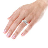 1.28ct 14K Gold Diamond Designer Engagement Ring Set