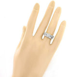 0.98ct 14K Gold Designer Diamond Engagement Ring Set