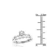 Designer 14K Gold 0.77ct Engagement Ring Set
