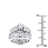 14K 3.46ct Diamond Designer Engagement Ring Set