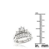 1.10ct 14K Gold Diamond Designer Engagement Ring Set