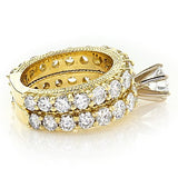 18K Gold 4.42ct Diamond Engagement Ring Set