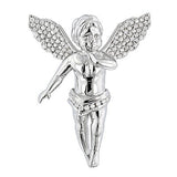 14K Solid Gold Mini Diamond Angel Pendant 0.70ct