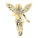 14K Solid Gold 0.70ct Yellow Diamond Angel Pendant