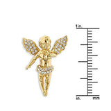 14K Gold 0.25ct Baby Diamond Little Angel Pendant