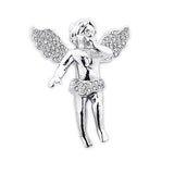 0.49ct Micro Angel Charm Pendant 14K Gold