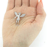 0.49ct Micro Angel Charm Pendant 14K Gold