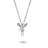 0.49ct Micro Angel Charm Pendant 14K Gold