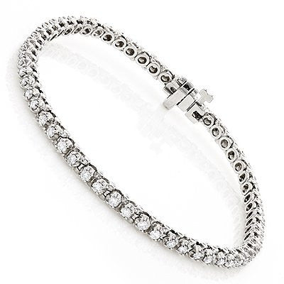 14K 1.75ct Gold G/VS Round Diamond Tennis Bracelet