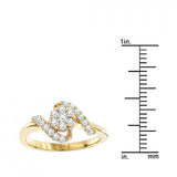 14k 0.59ct Diamond Cluster Engagement Ring
