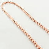 10K Rose Gold Moon Cut Chain 6mm 22-40in