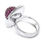 Diamond Fashion Rings Pink Sapphire Cocktail Ring 3.25