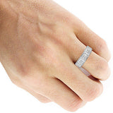 14K Gold 3 Row Diamond Ring 1.35ct