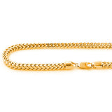 14k Solid Gold Franco Chain in Yellow or White Gold 4mm Wide, 24-40in Acc