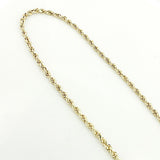 14K White Gold Rope Chain 2mm 22-30in Acc