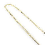 Yellow Gold Diamond Cut Figaro Chain 10K 4.5mm 22-24in