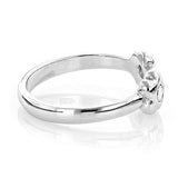 Adjustable 14K Gold Diamond Toe Ring Flower 0.07ct