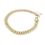 Yellow Gold Miami Cuban Link Curb Chain Bracelet 14K 3mm 7.5-9in