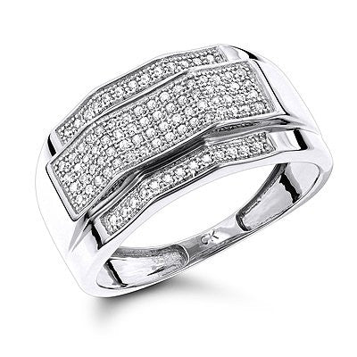 0.32ct Solid Gold Men's Diamond Ring