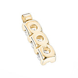 14k Gold 3 Stone Diamond Journey Necklace 1.2ct Ladies Pendant with Chain