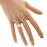 14K Gold 1.60ct Trio Diamond Engagement Ring Set