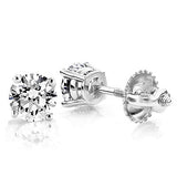 14K GOLD 1/2 CARAT ROUND DIAMOND STUD EARRINGS