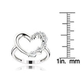 14K Gold Journey Heart Diamond Ring 0.75ct