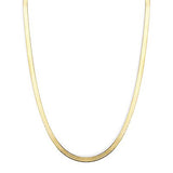 Solid 14K Yellow Gold Herringbone Chain Necklace 5mm Wide 16in
