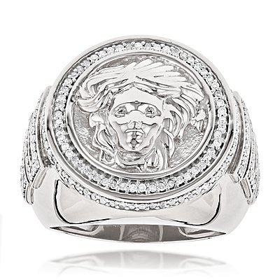 Versace Logo Medusa Signet Ring 'Black/Gold' - 1004340-1A00638-4J120 |  Solesense