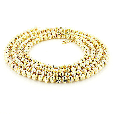Done 10K Yellow Gold Moon Cut Chain 6mm 22-40in