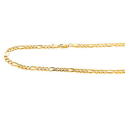 14K Yellow Gold Figaro Chains Collection Item 4mm 20in - 40in