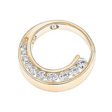 14K Gold Journey Diamond Pendant Circle 1ct 10 Year Anniversary Present
